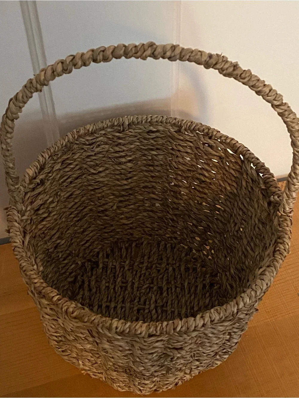 Semi vintage basket, woven basket